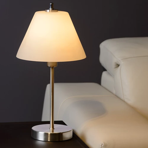 Lucide TOUCH - Tischlampe - Ø 22 cm - 1xE14 - Chrom Matt - Atmosphäre 1